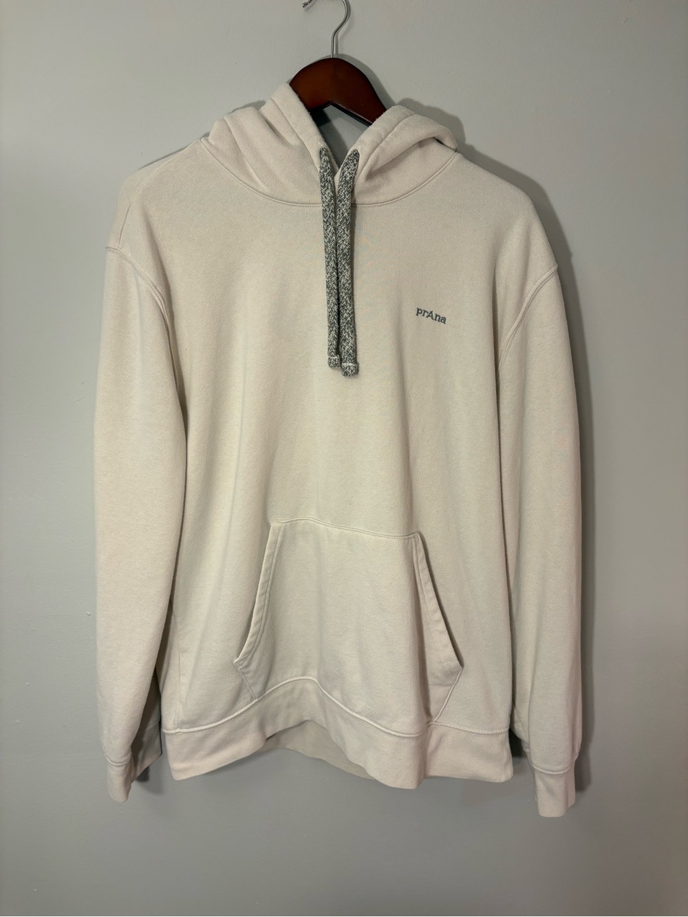 prAna Men's Pullover Hoodie — Cream — Size Large 🏔️